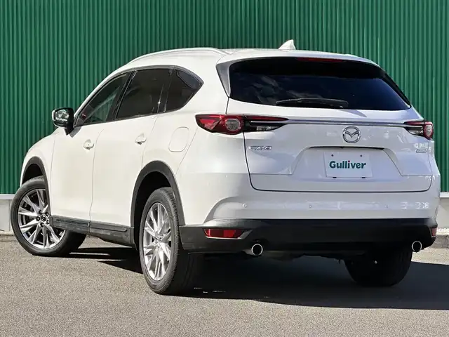 マツダ ＣＸ－８ XD Lパッケージ 宮城県 2018(平30)年 8.8万km スノーフレイクホワイトパールマイカ 360度ビューモニター/パーキングセンサー（フロント）/CD/DVD/地デジTV/＝＝＝/アドバンスドスマートシティブレーキサポート/ブラインドスポットモニタリング/パーキングセンサー（リア）/レーダークルーズコントロール/スマートブレーキサポート/レーンキープアシストシステム/車線逸脱警報システム/車間認知支援システム/交通標識認識システム/ドライバーアテンションアラート/ヘッドアップディスプレイ/純正ナビ/・Bluetooth/ETC2.0（バイザー裏）/パワーバックドア/本革シート/シートヒーター（前席/2列目）/パワーシート（運転席メモリー機能付）/革巻きステアリング/ステアリングヒーター/ステアリングスイッチ/電動パーキングブレーキ/ブレーキホールド/アダプティブLEDヘッドランプ/オートライト/スマートキー＆プッシュスタート/電動格納ミラー/ルーフレール/純正19インチAW/純正フロアマット/W/サイド/カーテンエアバッグ