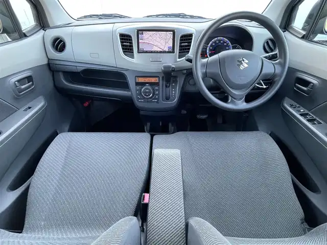 スズキ ワゴンＲ FX 山梨県 2015(平27)年 9.7万km フィズブルーパールメタリック (株)IDOMが運営する【じしゃロン甲府店】の自社ローン専用車両になります。/こちらは現金またはオートローンご利用時の価格です。自社ローンご希望の方は別途その旨お申付け下さい/レーダーブレーキサポート/純正メモリーナビ/（フルセグTV・DVD・CD・SD・USB・BTオーディオ）/バックカメラ/前後ドライブレコーダー/運転席シートヒーター/新車時保証書/取扱説明書