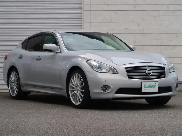 日産 フーガ ハイブリッド VIPパッケージ 石川県 2011(平23)年 15.7万km エターナルスノーホワイト バイキセノンライト/Fフォグライト/Fパワーシート/Fシートエアコン/ESC/フルセグTV/リアカメラ/Pスタート/ハンドルスイッチ/クルコン/オートライト/ビルトインETC/リアローラーブラインド/ドアバイザー/純正フロアマット/助手席オットマン
