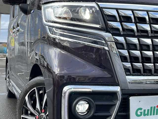 スズキ スペーシア カスタム HYBRID XS ターボ 道北・旭川 2022(令4)年 5.1万km ムーンライトバイオレットPM /4WD//禁煙車//ワンオーナー//純正メモリナビ//CD/DVD/BT/フルセグ//全方位カメラ//両側パワースライドドア//ハーフレザーシート//シートヒーター//デュアルカメラブレーキサポート//レーンキープ//レーダークルーズコントロール//アイドリングストップ//コーナーセンサー//パドルシフト//ヘッドアップディスプレイ//ミラーヒーター//オートハイビーム//オートライト//LEDヘッドライト//フォグライト//ビルトインETC2.0//オートリトラミラー//サンシェード//スマートサーキュレーター//純正フロアマット//ドアバイザー//レオニス15インチアルミホイール//柿本マフラー//保証書//取説