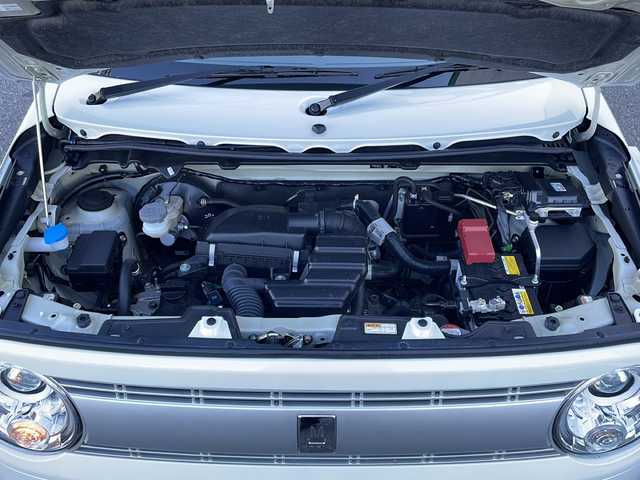 スズキ ラパン X 山口県 2021(令3)年 3.4万km ピュアホワイトP ワンオーナー/純正8インチSDナビ　【CN-RZ865】/・Bluetooth接続/・フルセグテレビ/・AM/FM/CD/DVD/前後ドライブレコーダー/スズキセーフティサポート/・デュアルセンサーブレーキサポート/・誤発進抑制機能/・車線逸脱警報/・ふらつき警報/・先行車発進お知らせ機能/・標識認識機能/・後退時ブレーキサポート/・後方誤発進抑制機能/・リヤパーキングセンサー/シートヒーター/純正フロアマット/スマートキー/プッシュスタート/純正LEDライト/純正14インチアルミホイール/ドアバイザー/ウィンカーミラー/保証書