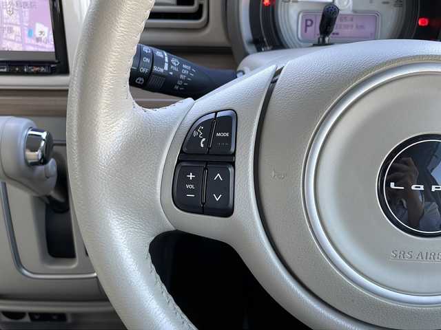 スズキ ラパン X 山口県 2021(令3)年 3.4万km ピュアホワイトP ワンオーナー/純正8インチSDナビ　【CN-RZ865】/・Bluetooth接続/・フルセグテレビ/・AM/FM/CD/DVD/前後ドライブレコーダー/スズキセーフティサポート/・デュアルセンサーブレーキサポート/・誤発進抑制機能/・車線逸脱警報/・ふらつき警報/・先行車発進お知らせ機能/・標識認識機能/・後退時ブレーキサポート/・後方誤発進抑制機能/・リヤパーキングセンサー/シートヒーター/純正フロアマット/スマートキー/プッシュスタート/純正LEDライト/純正14インチアルミホイール/ドアバイザー/ウィンカーミラー/保証書