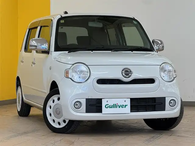 ダイハツ ミラ ココア X 群馬県 2014(平26)年 8.1万km パールホワイトⅢ 純正ナビ/（AM/FM/CD/DVD/BT）/フルセグTV/バックカメラ/アイドリングストップ/フォグライト/リモコンキー/電動格納ミラー/純正フロアマット