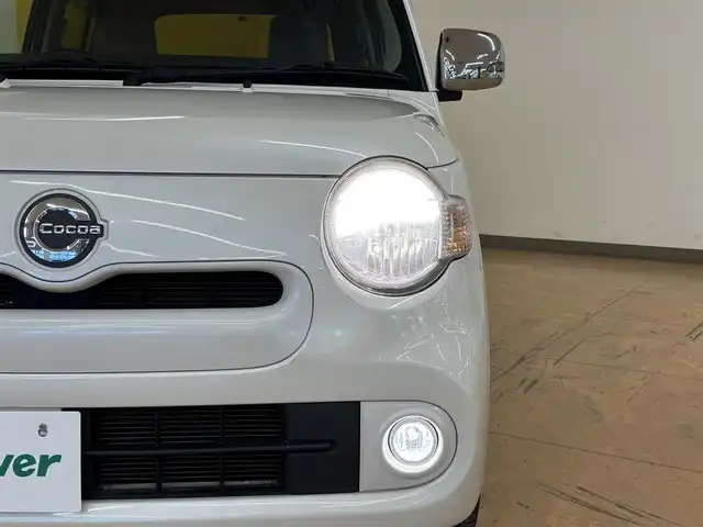 ダイハツ ミラ ココア X 群馬県 2014(平26)年 8.1万km パールホワイトⅢ 純正ナビ/（AM/FM/CD/DVD/BT）/フルセグTV/バックカメラ/アイドリングストップ/フォグライト/リモコンキー/電動格納ミラー/純正フロアマット