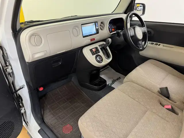 ダイハツ ミラ ココア X 群馬県 2014(平26)年 8.1万km パールホワイトⅢ 純正ナビ/（AM/FM/CD/DVD/BT）/フルセグTV/バックカメラ/アイドリングストップ/フォグライト/リモコンキー/電動格納ミラー/純正フロアマット