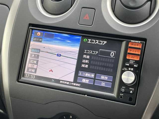日産 ノート X 静岡県 2016(平28)年 6.1万km ダークメタルグレー 1オーナー /衝突軽減B /レーンキープ　/純正ナビ /地デジ /オートライト /ETC /フロアマット　/ISOFIX /スマートキー  /スペアキー　/保証書　/取説
