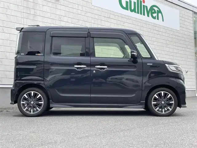 スズキ スペーシア カスタム HYBRID XS ターボ 山形県 2019(令1)年 4.5万km ブルーイッシュブラックパール3 ワンオーナー/４WD/禁煙車/社外SDナビ/・フルセグ/CD/DVD/AM/FM/Bluetooth/衝突軽減ブレーキ/横滑り防止装置/盗難防止装置/レーンキープアシスト/コーナーセンサー/ヘッドアップディスプレイ/クルーズコントロール/全方位カメラ/両側パワースライドドア/オートライト/LEDライト/フォグランプ/スマートキー/スペアキー/ダブルエアバック/純正フロアマット/純正15インチアルミホイール/ETC/パドルシフト/ドライブレコーダー