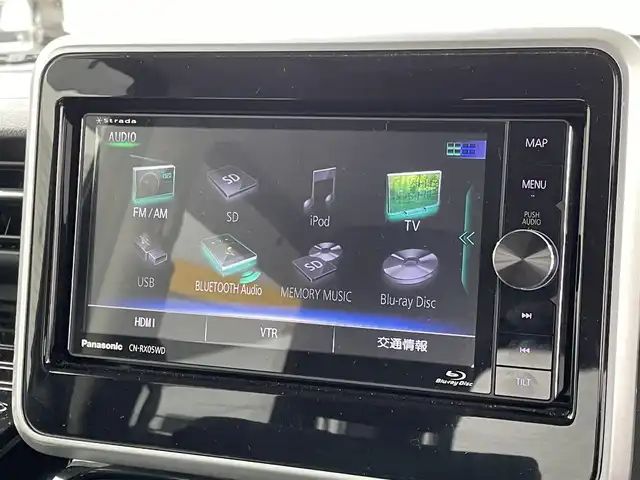 スズキ スペーシア カスタム HYBRID XS ターボ 山形県 2019(令1)年 4.5万km ブルーイッシュブラックパール3 ワンオーナー/４WD/禁煙車/社外SDナビ/・フルセグ/CD/DVD/AM/FM/Bluetooth/衝突軽減ブレーキ/横滑り防止装置/盗難防止装置/レーンキープアシスト/コーナーセンサー/ヘッドアップディスプレイ/クルーズコントロール/全方位カメラ/両側パワースライドドア/オートライト/LEDライト/フォグランプ/スマートキー/スペアキー/ダブルエアバック/純正フロアマット/純正15インチアルミホイール/ETC/パドルシフト/ドライブレコーダー