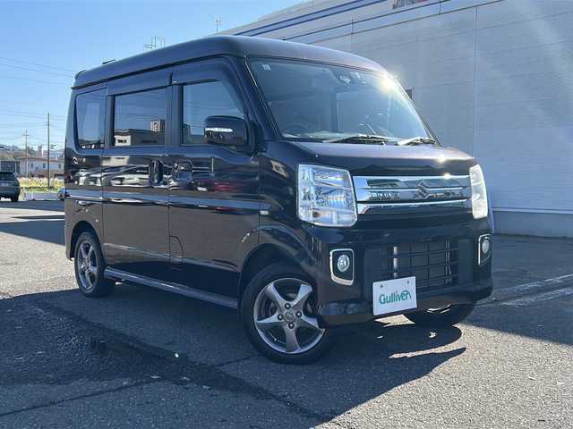 スズキ エブリィ ワゴン PZターボ スペシャル 秋田県 2017(平29)年 4.4万km ムーンライトバイオレットPM 純正SDナビ/純正BT、CD、DVD、TV/両側パワースライドドア/社外14インチAW/ドライブレコーダー/バックカメラ/４WD/スペアキー/ETC2.0