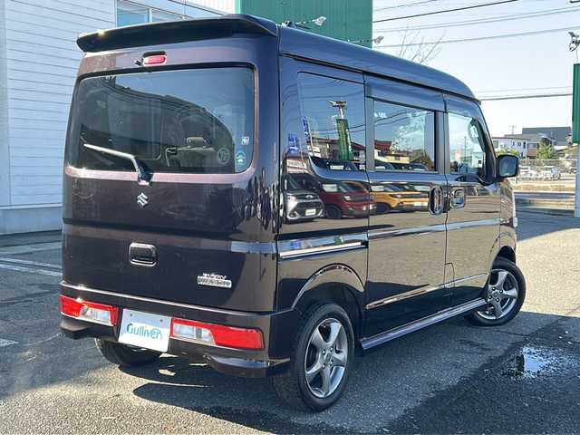 スズキ エブリィ ワゴン PZターボ スペシャル 秋田県 2017(平29)年 4.4万km ムーンライトバイオレットPM 純正SDナビ/純正BT、CD、DVD、TV/両側パワースライドドア/社外14インチAW/ドライブレコーダー/バックカメラ/４WD/スペアキー/ETC2.0