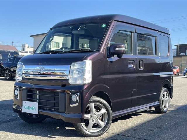 スズキ エブリィ ワゴン PZターボ スペシャル 秋田県 2017(平29)年 4.4万km ムーンライトバイオレットPM 純正SDナビ/純正BT、CD、DVD、TV/両側パワースライドドア/社外14インチAW/ドライブレコーダー/バックカメラ/４WD/スペアキー/ETC2.0