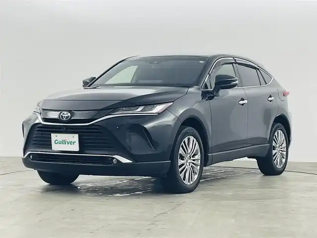 トヨタ ハリアー ハイブリッド Z レザーパッケージ 福島県 2021(令3)年 5.3万km プレシャスブラックパール ワンオーナー/トヨタセーフティーセンス　/・PCS/・LTA/・BSM/・クリアランスソナー/・RCTA/・HUD/・RSA/・オートマッチクハイビーム/・レーダークルーズコントロール/純正ナビゲーション　/【AM/FM/Bluetooth/フルセグ/ミラキャスト】/全方位カメラ　/ＪＢＬサウンド　/レザーシート　/・メモリシート　/・パワーシート　/・シートヒーター　/・シートクーラー　/・ハンドルヒーター　/デジタルインナーミラー　/ＥＴＣ2.0/電子パーキング/・ブレーキホールド/革巻きステアリング/・電動チルトステアリング/・ステアリングスイッチ/パワーバックドア/プッシュスタート/・スマートキー/・スペアキー/LEDライト/・オートライト/・フォグライト/純正フロアマット/・ドアバイザー/取扱説明書/・保証書