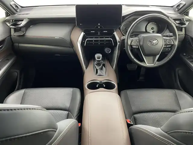 トヨタ ハリアー ハイブリッド Z レザーパッケージ 福島県 2021(令3)年 5.3万km プレシャスブラックパール ワンオーナー/トヨタセーフティーセンス　/・PCS/・LTA/・BSM/・クリアランスソナー/・RCTA/・HUD/・RSA/・オートマッチクハイビーム/・レーダークルーズコントロール/純正ナビゲーション　/【AM/FM/Bluetooth/フルセグ/ミラキャスト】/全方位カメラ　/ＪＢＬサウンド　/レザーシート　/・メモリシート　/・パワーシート　/・シートヒーター　/・シートクーラー　/・ハンドルヒーター　/デジタルインナーミラー　/ＥＴＣ2.0/電子パーキング/・ブレーキホールド/革巻きステアリング/・電動チルトステアリング/・ステアリングスイッチ/パワーバックドア/プッシュスタート/・スマートキー/・スペアキー/LEDライト/・オートライト/・フォグライト/純正フロアマット/・ドアバイザー/取扱説明書/・保証書