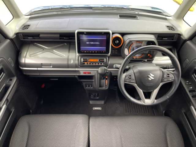 スズキ スペーシア ギア HYBRID XZ 岐阜県 2021(令3)年 2.8万km デニムブルー ガンメタリック 2トーン 8インチ純正ナビ/　(AM/FM/CD/DVD/Bluetooth/フルセグTV)/全方位カメラ/衝突軽減ブレーキ/レーンキープアシスト/レーダークルーズコントロール/両側パワースライドドア/革巻きステアリング/ルーフレール/ビルトインETC/ドライブレコーダー/LEDヘッドライト/オートハイビーム/純正フロアマット　/純正ドアバイザー