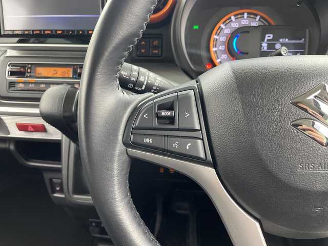 スズキ スペーシア ギア HYBRID XZ 岐阜県 2021(令3)年 2.8万km デニムブルー ガンメタリック 2トーン 8インチ純正ナビ/　(AM/FM/CD/DVD/Bluetooth/フルセグTV)/全方位カメラ/衝突軽減ブレーキ/レーンキープアシスト/レーダークルーズコントロール/両側パワースライドドア/革巻きステアリング/ルーフレール/ビルトインETC/ドライブレコーダー/LEDヘッドライト/オートハイビーム/純正フロアマット　/純正ドアバイザー