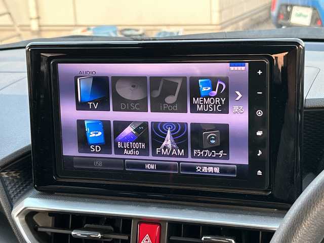 ダイハツ ロッキー X 広島県 2020(令2)年 2.9万km シャイニングホワイトパール ワンオーナー/9インチ純正メモリナビ/（フルセグTV/Bluetooth/CD/DVD/AM/FM）/全周囲カメラ/プッシュスタート/ドアバイザー/アイドリングストップ/ドライブレコーダー（前方のみ）/コーナーセンサー/スマートキー/スペアキー×１/LEDヘッドライト/ビルドインETC/衝突被害軽減システム