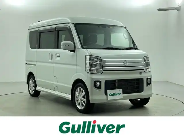 スズキ エブリィ ワゴン PZターボ スペシャル 福井県 2022(令4)年 4.7万km パールホワイト ハイルーフ/４WD/純正ディスプレイオーディオ/（Bluetooth/スマートフォン接続/AM・FM）/バックカメラ/純正電動オートステップ/両側パワースライドドア/スズキ セーフティ サポート/・衝突軽減ブレーキ/・誤発進抑制機能/・車線逸脱警報機能/・ふらつき警報機能/・先行車発進お知らせ機能/・ハイビームアシスト/コーナーセンサー/シートヒーター/プッシュスタート/スマートキー/LEDオートライト/純正アルミホイール/ドライブレコーダー