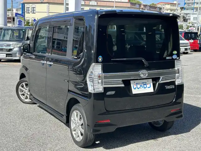 ダイハツ タント カスタム X SA 沖縄県 2015(平27)年 5.2万km ブラックマイカメタリック (株)IDOMが運営する【じしゃロンコザ店】の自社ローン専用車両になりますこちらは現金またはオートローンご利用時の価格です。自社ローンご希望の方は別途その旨お申付け下さい/ＴＶ　/ＥＴＣ/Ｂｌｕｅｔｏｏｔｈ接続　/ＣＤ再生　/バックカメラ　/片側パワースライドドア　/純正フロアマット　/横滑り防止装置　/衝撃軽減ブレーキ　/オートライト　/プッシュスタート　/スマートキー