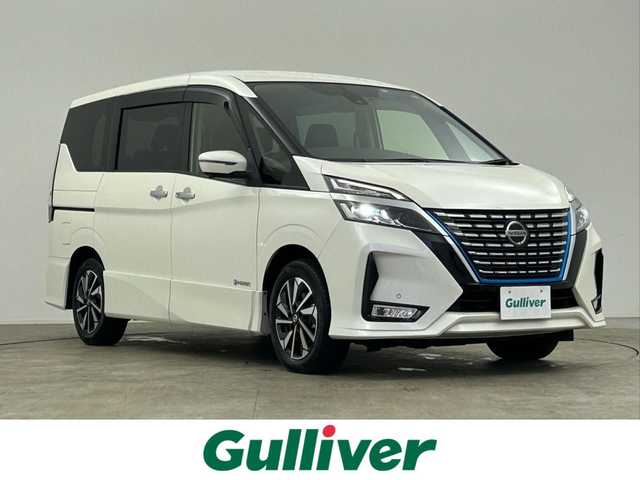 日産 セレナ e－パワー ハイウェイスター V 千葉県 2021(令3)年 1.4万km ブリリアントホワイトパール 禁煙車/エマージェンシーブレーキ/レーンキープアシスト/オートハイビーム/プロパイロット/ブライドスポットモニター/純正10インチメモリナビ/　CD/DVD/BT/フルセグTV/両側パワースライドドア/デジタルインナーミラー/電子パーキング/オートホールド/電動格納ミラー/プッシュスタート&スマートキー/LEDヘッドライト/フォグライト
