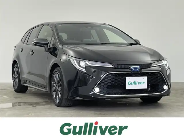 トヨタ カローラツーリング ハイブリッド ダブルバイビー 千葉県 2021(令3)年 2.8万km ブラックマイカ セーフティセンス（予防安全パッケージ）/・プリクラッシュセーフティ/（歩行者／自転車運転者検知機能付衝突回避支援タイプ）/・レーンディパーチャーアシスト/・全車速追従機能付レーダークルーズコントロール/・オートマチックハイビーム/・ロードサインアシスト/純正ディスプレイオーディオ/・Bluetooth接続/・バックカメラ/スマートキー/LEDヘッドライト/前後コーナーセンサー/ブラインドスポットモニター/純正ビルトインETC
