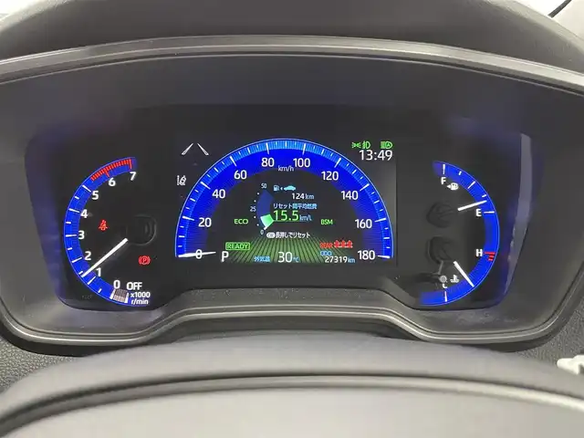 トヨタ カローラツーリング ハイブリッド ダブルバイビー 千葉県 2021(令3)年 2.8万km ブラックマイカ セーフティセンス（予防安全パッケージ）/・プリクラッシュセーフティ/（歩行者／自転車運転者検知機能付衝突回避支援タイプ）/・レーンディパーチャーアシスト/・全車速追従機能付レーダークルーズコントロール/・オートマチックハイビーム/・ロードサインアシスト/純正ディスプレイオーディオ/・Bluetooth接続/・バックカメラ/スマートキー/LEDヘッドライト/前後コーナーセンサー/ブラインドスポットモニター/純正ビルトインETC
