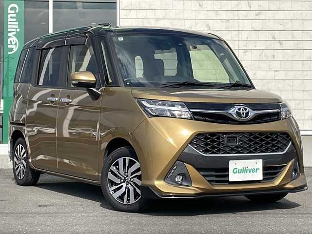 トヨタ タンク カスタムG S 岩手県 2017(平29)年 7.1万km ブラックマイカメタリック/インペリアルゴールドクリスタルメタリック 2トーン 純正SDナビ/AM/FM/CD/DVD/Bluetooth/フルセグTV/バックカメラ/ビルトインETC2.0/純正ドライブレコーダー/革調シートカバー/両側パワースライドドア/クルーズコントロール/衝突被害軽減ブレーキ/アイドリングストップ/LEDヘッドライト/LEDフォグランプ/オートライト/スマートキー/プッシュスタート/電動格納ミラー/純正14インチAW/純正ドアバイザー/保証書/取扱説明書