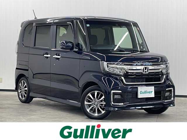 ホンダ Ｎ ＢＯＸ カスタム L 長崎県 2022(令4)年 1.7万km ミッドナイトブルービームM ワンオーナー/純正メモリナビ(VXM-224VFi)/（フルセグ/DVD/CD/Bluetooth）/バックカメラ/片側パワースライドドア/追従型クルーズコントロール/衝突軽減システム/レーンキープアシスト/純正LEDヘッドライト/純正14インチアルミホイール/純正フロアマット/オートホールド/横滑り防止装置/前後コーナーセンサー/盗難防止装置/オートライト/カーテンエアバック/電格ミラー/USB２口/保証書/取扱説明書
