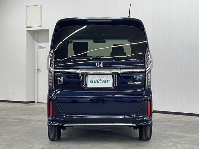 ホンダ Ｎ ＢＯＸ カスタム L 長崎県 2022(令4)年 1.7万km ミッドナイトブルービームM ワンオーナー/純正メモリナビ(VXM-224VFi)/（フルセグ/DVD/CD/Bluetooth）/バックカメラ/片側パワースライドドア/追従型クルーズコントロール/衝突軽減システム/レーンキープアシスト/純正LEDヘッドライト/純正14インチアルミホイール/純正フロアマット/オートホールド/横滑り防止装置/前後コーナーセンサー/盗難防止装置/オートライト/カーテンエアバック/電格ミラー/USB２口/保証書/取扱説明書