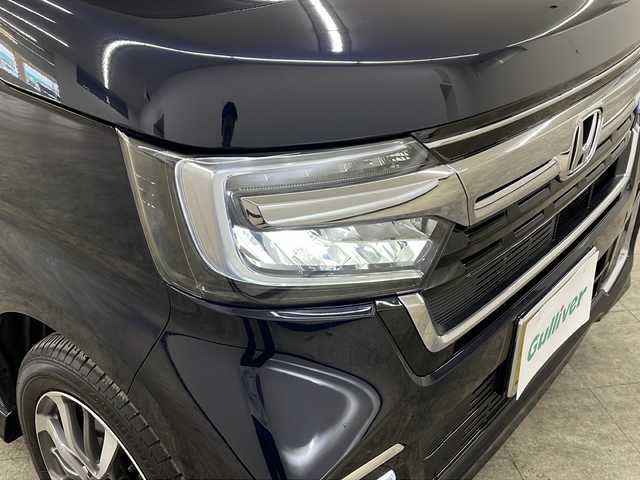 ホンダ Ｎ ＢＯＸ カスタム L 長崎県 2022(令4)年 1.7万km ミッドナイトブルービームM ワンオーナー/純正メモリナビ(VXM-224VFi)/（フルセグ/DVD/CD/Bluetooth）/バックカメラ/片側パワースライドドア/追従型クルーズコントロール/衝突軽減システム/レーンキープアシスト/純正LEDヘッドライト/純正14インチアルミホイール/純正フロアマット/オートホールド/横滑り防止装置/前後コーナーセンサー/盗難防止装置/オートライト/カーテンエアバック/電格ミラー/USB２口/保証書/取扱説明書