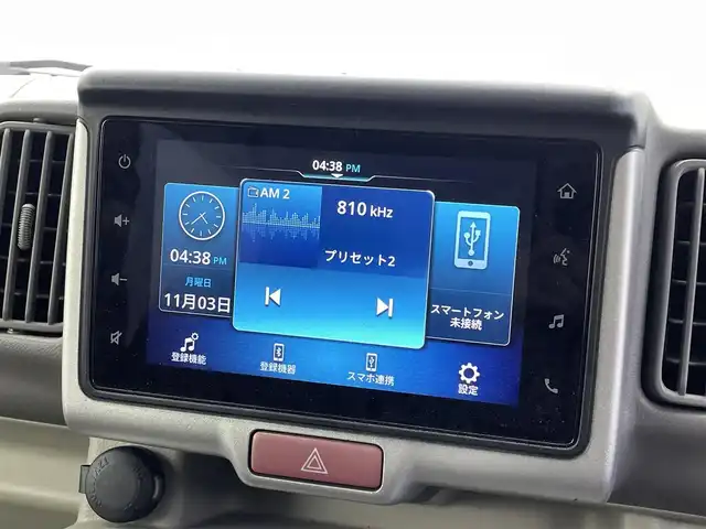 スズキ エブリィ ワゴン PZターボ スペシャル 福井県 2022(令4)年 0.7万km ブルーイッシュブラックパール3 4WD/純正ディスプレイオーディオ/純正オートステップ/シートヒーター/両側パワースライドドア/スズキセーフティサポート/・衝突被害軽減ブレーキ/・後退時ブレーキサポート/・誤発進抑制機能/・車線逸脱警報機能/・ふらつき警報機能/・先行車発進お知らせ機能/・ハイビームアシスト/ETC2.0/プッシュスタート/スマートキー/LEDオートライト/純正フロアマット/純正アルミホイール