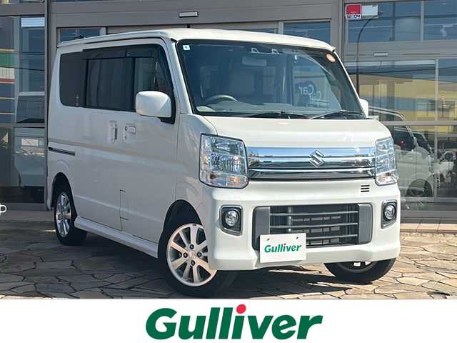 スズキ エブリィ ワゴン PZターボ 静岡県 2020(令2)年 1.3万km パールホワイト ストラーダナビ/・FM/AM/・CD/DVD/・Bluetooth/・フルセグTV/・SD/主要装備/・片側パワースライドドア/・コーナーセンサー/・車線逸脱防止/・ＨＩＤヘッドライト/・ＥＴＣ/・プッシュスタート/・オートエアコン/・ステアリングスイッチ/・フォグランプ/・オートライト/・デュアルカメラブレーキサポート/・14インチ純正アルミ