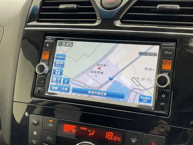 日産 セレナ HWS S HV Vセレ +Sefty Aセーフ 滋賀県 2014(平26)年 5.9万km ダイヤモンドブラック 禁煙車/純正メモリナビ（MC314D-W）/・CD/DVD再生/社外フリップダウンモニター/ワンセグテレビ/アラウンドビューモニター/純正16AW/エマージェンシーブレーキ/・クルーズコントロール/・横滑り防止機能/・前後コーナーセンサー/LEDオートライト/アイドリングストップ/ビルトインETC/　
