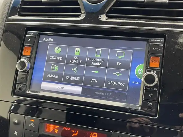日産 セレナ HWS S HV Vセレ +Sefty Aセーフ 滋賀県 2014(平26)年 5.9万km ダイヤモンドブラック 禁煙車/純正メモリナビ（MC314D-W）/・CD/DVD再生/社外フリップダウンモニター/ワンセグテレビ/アラウンドビューモニター/純正16AW/エマージェンシーブレーキ/・クルーズコントロール/・横滑り防止機能/・前後コーナーセンサー/LEDオートライト/アイドリングストップ/ビルトインETC/　
