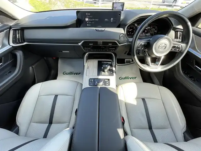 マツダ ＣＸ－６０ XD Lパッケージ 青森県 2023(令5)年 1.9万km ロジウムホワイトプレミアムメタリック ワンオーナー/4WD/純正メモリナビ/ 　BT/USB/AppleCarPlay/AudroidAuto/HDMI/バック・フロント・サイドカメラ/全方位カメラ/純正20インチアルミホイール/LEDオートライト/フォグランプ/シートヒーター/パワーシート/シートメモリ/パドルシフト/置くだけ充電/100V電源/ステアリングヒーター/ETC/冬タイヤ付き社外アルミホイール4本積込/　 235/60R18