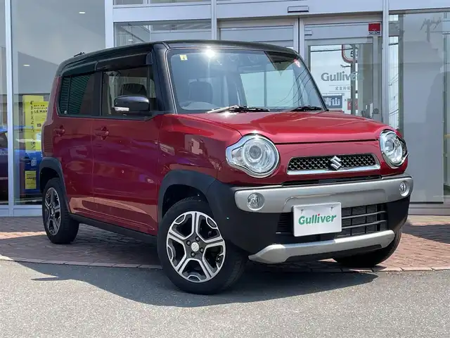 スズキ ハスラー X 道央・札幌 2018(平30)年 2.6万km フェニックスレッドパール/ブルーイッシュブラックパール 登録時走行距離26/040ｋｍ/ワンオーナー/　４　Ｗ　Ｄ　/寒冷地仕様/純正オーディオ(CD/FM/AM/BT/USB)/アイドリングストップ/ウィンカーミラー/ドアバイザー/プッシュスタート/スペアキー×１/純正フロアマット/シートヒーター（運転席/助手席）/横滑り防止装置/レーンキープアシスト/盗難防止装置/衝突軽減ブレーキ/オートライト/ダウンヒルアシストコントロール/社外エンジンスターター/フォグランプ/ステアリングスイッチ/電動格納ミラー/バニティミラー/積込冬タイヤ（社外AW/165/60/R15/23年製/溝7ｍｍ）