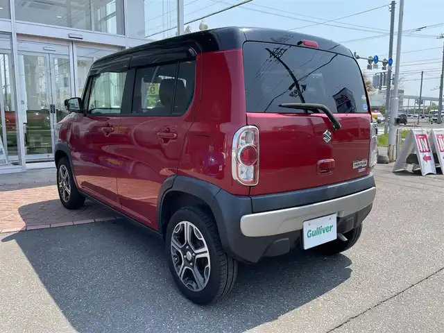 スズキ ハスラー X 道央・札幌 2018(平30)年 2.6万km フェニックスレッドパール/ブルーイッシュブラックパール 登録時走行距離26/040ｋｍ/ワンオーナー/　４　Ｗ　Ｄ　/寒冷地仕様/純正オーディオ(CD/FM/AM/BT/USB)/アイドリングストップ/ウィンカーミラー/ドアバイザー/プッシュスタート/スペアキー×１/純正フロアマット/シートヒーター（運転席/助手席）/横滑り防止装置/レーンキープアシスト/盗難防止装置/衝突軽減ブレーキ/オートライト/ダウンヒルアシストコントロール/社外エンジンスターター/フォグランプ/ステアリングスイッチ/電動格納ミラー/バニティミラー/積込冬タイヤ（社外AW/165/60/R15/23年製/溝7ｍｍ）