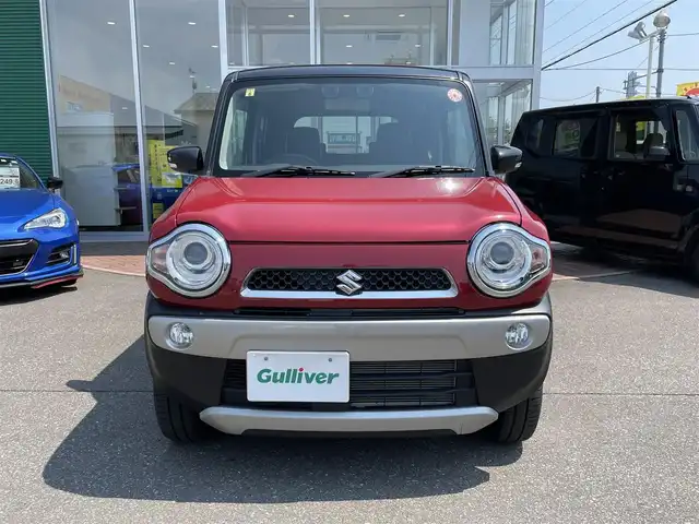 スズキ ハスラー X 道央・札幌 2018(平30)年 2.6万km フェニックスレッドパール/ブルーイッシュブラックパール 登録時走行距離26/040ｋｍ/ワンオーナー/　４　Ｗ　Ｄ　/寒冷地仕様/純正オーディオ(CD/FM/AM/BT/USB)/アイドリングストップ/ウィンカーミラー/ドアバイザー/プッシュスタート/スペアキー×１/純正フロアマット/シートヒーター（運転席/助手席）/横滑り防止装置/レーンキープアシスト/盗難防止装置/衝突軽減ブレーキ/オートライト/ダウンヒルアシストコントロール/社外エンジンスターター/フォグランプ/ステアリングスイッチ/電動格納ミラー/バニティミラー/積込冬タイヤ（社外AW/165/60/R15/23年製/溝7ｍｍ）