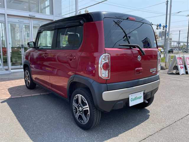 スズキ ハスラー X 道央・札幌 2018(平30)年 2.6万km フェニックスレッドパール/ブルーイッシュブラックパール 登録時走行距離26040ｋｍ/ワンオーナー/　４　Ｗ　Ｄ　/寒冷地仕様/純正オーディオ(CD/FM/AM/BT/USB)/アイドリングストップ/ウィンカーミラー/ドアバイザー/プッシュスタート/スペアキー×１/純正フロアマット/シートヒーター（運転席/助手席）/横滑り防止装置/レーンキープアシスト/盗難防止装置/衝突軽減ブレーキ/オートライト/ダウンヒルアシストコントロール/社外エンジンスターター/フォグランプ/ステアリングスイッチ/電動格納ミラー/バニティミラー/積込冬タイヤ（社外AW/165/60/R15/23年製/溝7ｍｍ）