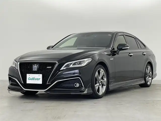 トヨタ クラウン ハイブリッド RS アドバンス 群馬県 2019(平31)年 6.6万km プレシャスブラックパール モデリスタエアロ/マイコン制御チルト＆スライド電動ムーンルーフ/（挟み込み防止機能＋パワーOFF後作動機能付）/18インチAW(ブラックスパッタリング塗装/RS仕様専用)/デジタルインナーミラー/レザーシートパッケージ/　・本革シート/　・シートベンチレーション/＝＝＝＝＝/純正8インチナビ　/・Blu-ray/DVD/CD/microSD/サウンドライブラリー/USB/AUX（音声）入力端子/地上デジタTV/Bluetooth（ハンズフリー・オーディオ）/音声認識/Miracast/Wi-Fi 接続対応/バックカメラ /黒本革シート/パワーシート /ポジションメモリー/シートヒーター /シートベンチレーション/ステアリングヒーター/トヨタセーフティセンス/・プリクラッシュセーフティ/・レーントレーシングアシスト/・レーダークルーズコントロール（全車速追従機能付）/・ロードサインアシスト/・アダプティブハイビームシステム/・先行車発進告知機能/・ブラインドスポットモニター/・インテリジェントクリアランスソナー/ドライブレコーダー/ヘッドアップディスプレイ/ETC