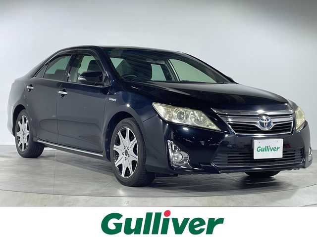 トヨタ カムリ ハイブリット Gパッケージ 福岡県 2013(平25)年 17.2万km アティチュードブラックマイカ 純正メモリナビ/フルセグテレビ/バックカメラ/クルーズコントロール/プッシュスタート/純正ETC/横滑り防止装置/社外アルミホイール（レグザス）/運転席パワーシート