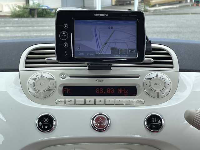 フィアット ５００ 1．2 ポップ 大分県 2014(平26)年 7.3万km 白 社外ポータブルナビ/CDオーディオ/ETC/キーレスキー /アイドリングストップ/MTモード付AT/純正フロアマット