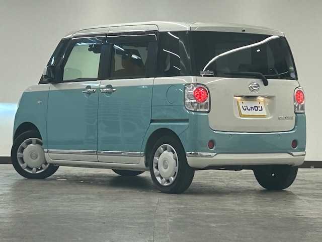 ダイハツ ムーヴ キャンバス G メイクアップ リミテッド　SAⅢ 静岡県 2018(平30)年 9.6万km パールホワイトⅢ/ファインミントメタリック 2トーン (株)IDOMが運営する【じしゃロン浜松店】の自社ローン専用車両になりますこちらは現金またはオートローンご利用時の価格です。自社ローンご希望の方は別途その旨お申付け下さい/純正ナビ/Bluetooth/SD/CD/DVD/USB/HDMI/フルセグTV/両側パワースライドドア/後方コーナーセンサー　/全方位カメラ/衝突被害軽減システム/オートハイビーム/前方ドライブレコーダー/ＥＴＣ/アイドリングストップ/スペアキー１本/プッシュスタート