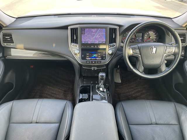 トヨタ クラウン アスリート S 山口県 2013(平25)年 4.7万km ホワイトパールクリスタルシャイン 純正HDDナビ/AM/FM/CD/DVD/Bluetooth/ワンセグTV/全方位カメラ/クルーズコントロール/レザーシート/前後コーナーセンサー/前席シートヒーター/前席エアシーター/純正フロアマット/純正17インチアルミホイール/LEDヘッドライト/ETC