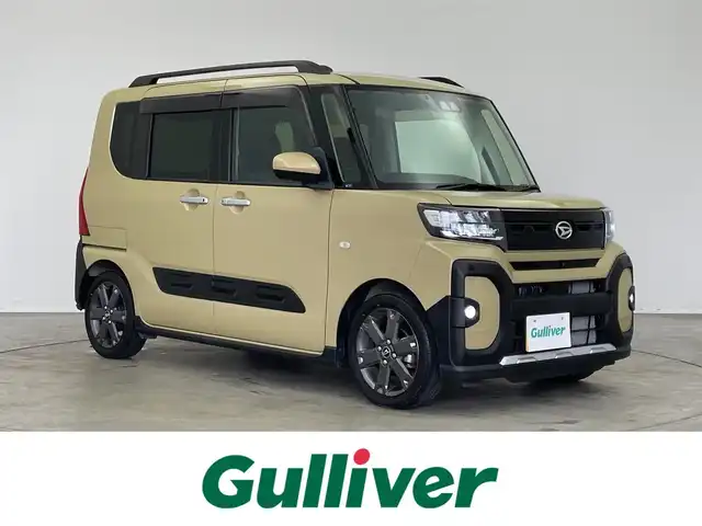 ダイハツ タント ファンクロスターボ 埼玉県 2023(令5)年 0.7万km サンドベージュメタリック スマートアシスト　社外９インチナビ　パノラマモニター　ビルトインＥＴＣ　ドライブレコーダー　シートヒーター　ＨＤＭＩ　純正アルミホイール　スマートキー　オートハイビーム　ＬＥＤヘッドライト　地デジＴＶ