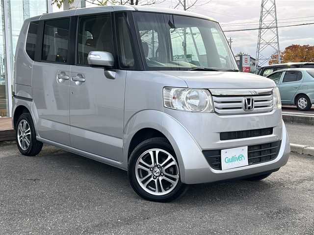 ホンダ Ｎ ＢＯＸ G Lパッケージ 秋田県 2014(平26)年 6.9万km カトラリーシルバーM 4WD/純正メモリナビ/Bluetooth、CD/DVD、ワンセグTV/バックカメラ/ETC/片側パワースライドドア/純正14インチAW