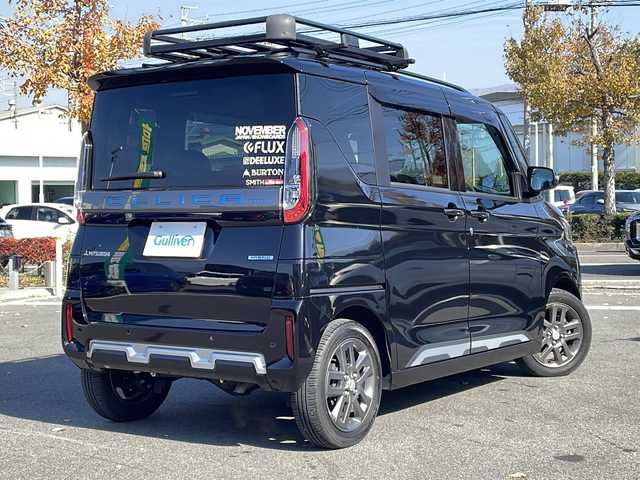 三菱 デリカミニ T プレミアム 長野県 2023(令5)年 2.2万km アメジストブラック 禁煙車/ワンオーナー/４WD/純正9インチナビ/【MM222D-LM】/（フルセグTV/Bluetooth）/e-Assist./・衝突被害軽減ブレーキ/・踏み間違い衝突防止アシスト/・車線逸脱防止支援機能/・オートマチックハイビーム/・ふらつき警報/・前方衝突予測警報/・標識検知システム/・先行車発進通知/・マイパイロット（レーダークルーズコントロール・車線維持支援）/・デジタルルームミラー/・マルチアラウンドモニター/ビルトインETC/ハンズフリー両側パワースライドドア/ドライブレコーダー/ハーフレザーシート/前席シートヒーター/ステアリングヒーター/革巻きステアリング/ステアリングスイッチ/パドルシフト/電動パーキングブレーキ/ブレーキホールド/LEDヘッドライト/フォグランプ/オートライト/スマートキー/Pスタート/電動格納ミラー/純正15インチAW/純正ラバーマット/ルーフレール