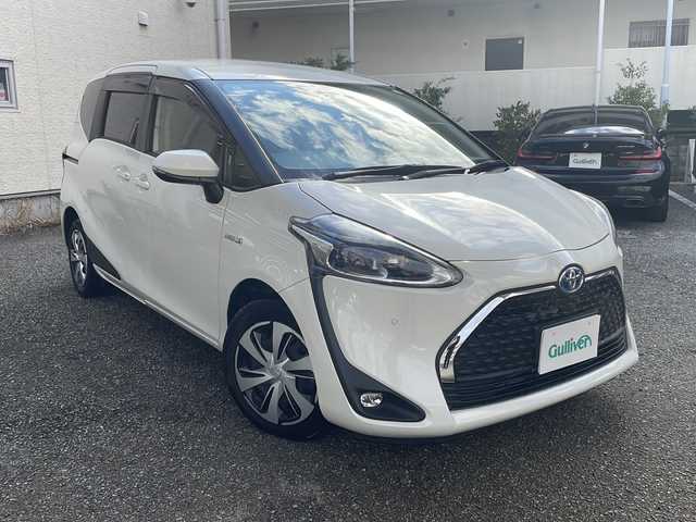 トヨタ シエンタ ハイブリッド G クエロ 兵庫県 2020(令2)年 5.3万km ホワイトパールクリスタルシャイン 純正SDナビ　フルセグ、DVD、BT、AM、FM/バックカメラ/ビルトインETC/クルーズコントロール/衝突被害軽減ブレーキ/車線逸脱警報/両側パワースライドドア/ハーフレザーシート/前方ドライブレコーダー/プッシュスタート/スマートキー×２	/横滑り防止/純正フロアマット