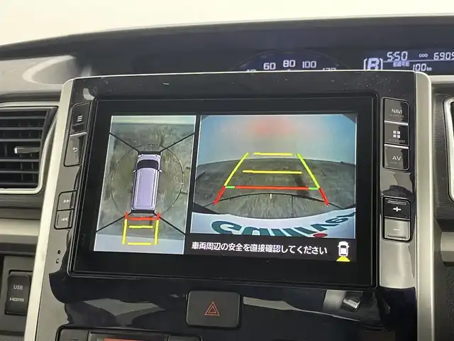 ダイハツ タント カスタムRS トップED LTD SAⅢ 岡山県 2018(平30)年 6.9万km ブラックマイカメタリック 純正８インチナビ(NSZT-X68D)/【CD/DVD/BT/HDMI/USB/フルセグ】/全周囲カメラ　/両側電動スライドドア　/シートヒーター運転席　/ＬＥＤヘッドライト　/ＥＴＣ　/純正ドライブレコーダー前側　/コーナーセンサー前後　/ツイータースピーカー/オートハイビーム　/オートエアコン/アイドリングストップ/踏み間違い防止/後席サンシェイド/ステアリングスイッチ/ドアバイザー/新車保証書/取扱説明書/スペアキー×２