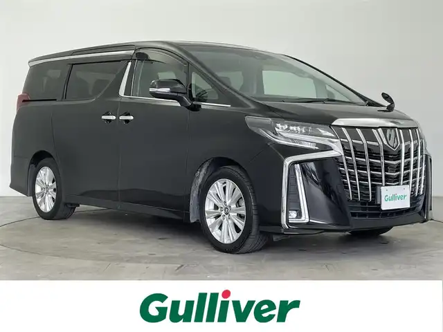 トヨタ アルファード S 大分県 2019(平31)年 8.4万km ブラック アルパイン9インチナビ/（フルセグ/Bluetooth/CD/DVD)/Toyota Safety Sense /・レーントレーシングアシスト/・パーキングサポートブレーキ/・プリクラッシュセーフティ/・オートハイビーム/アルパインフリップダウンモニター/バックカメラ/ドライブレコーダー/ビルトインETC/両側パワースライド/電動パーキングブレーキ/後部座席オットマン/ステアリングリモコン/革巻きステアリング/オートエアコン/純正18インチアルミホイール/保証書・取扱説明書/スペアキー