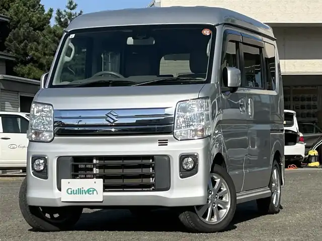 スズキ エブリィ ワゴン PZターボ 宮城県 2017(平29)年 7万km シルキーシルバーメタリック 純正オーディオ/純正フロアマット/ＣＤ／Ｂｌｕｅｔｏｏｔｈ／ＡＭ／ＦＭ／ＵＳＢ/オートライト/プリクラッシュセーフティ/横滑り防止装置/片側パワースライドドア/運転席シートヒーター/スペアキー×１/純正AWサマータイヤ165/60R14/社外AWスタッドレスタイヤ165/60R14